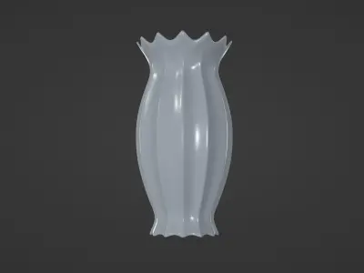 Vase porcelain white 3 3D model