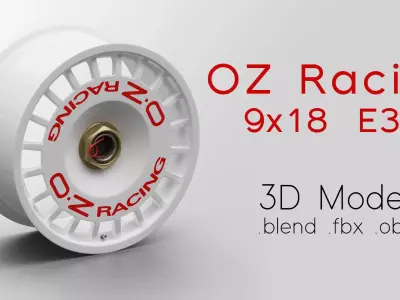 OZ Racing Magnesium Rim DTM E30 3D Model 3D model