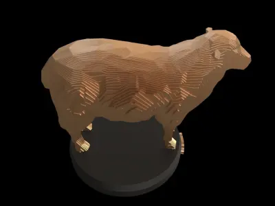 Parametric Sheep Low-poly 3D model