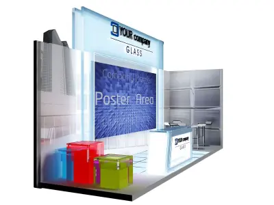 Booth Exhibition Stand a435 3D model