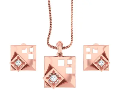 Pendant Earrings combo - 341 3D print model