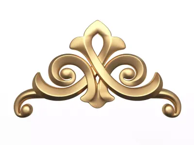 Corner Carved Plaster Molding Decoration 03 Low-poly 3D model