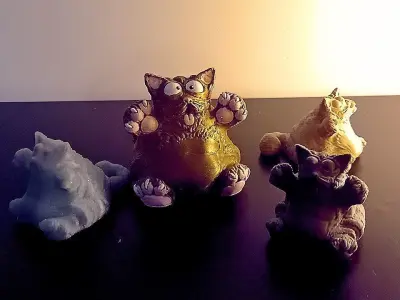 Happy fat cat 3D print model
