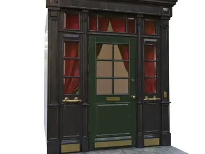 Entrance classic door 11 3D model