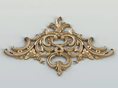 Carved decor central 033 3D model