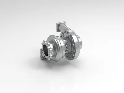 Turbocharger turbo 3D print model 3D print model