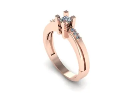 new wedding ring for daimonds 3D print model