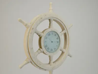 Ships Wheel Clock 3D model