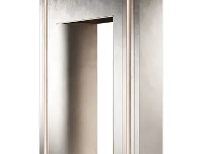 Rounded modular doorway opening Wall hallway pass through 3D model