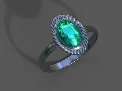 High-Quality 3D Ring Model Low-poly 3D model order