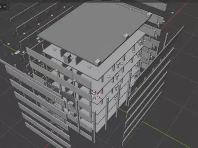 Multi Story building 3D  Model 3D model