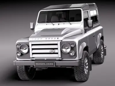 Land Rover Defender 2011 x-tech short 3D model