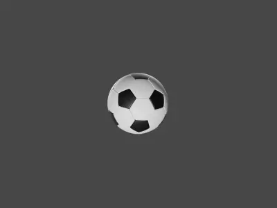 Football 3D Model Low-poly 3D model