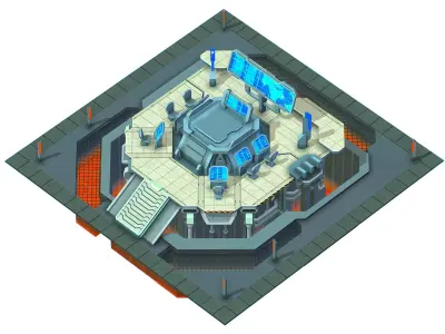 isometrical Missing Room Headquarters 1 Low-poly 3D model