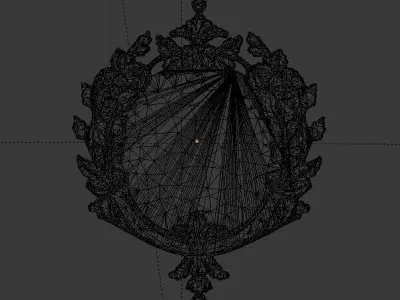 Classic decor ornament v-3D model 43 3D model
