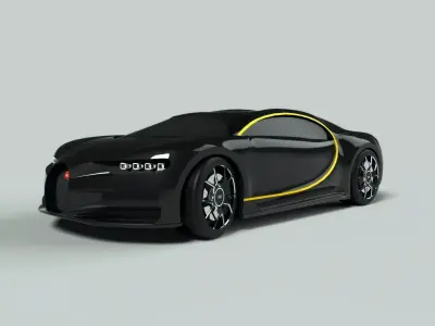 Bugatti Chiron   High Detail Car Model 3D model