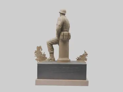 Fallen Soldier memorial model 2 3D model