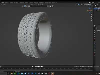 Generic Tire Low-poly 3D model