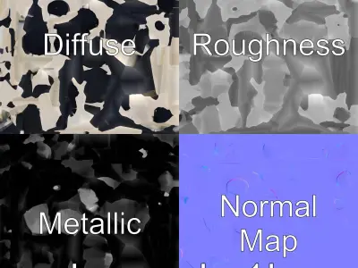 Panda Sculpture Bookend Model Low-poly 3D model