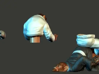 jiusitsu monkeys 3D print model