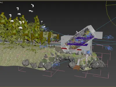 SLOPED HOUSE 3D model
