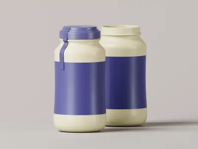 3D Supplement Jar 3D Model Low-poly 3D model