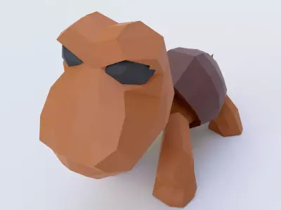 Turtle cartoon 3d model  Low-poly 3D model