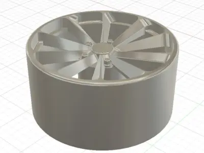 TSW Aileron Wheels with Tires and Brakes for 3D Print 3D print model
