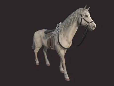 Horses horse Low-poly 3D model