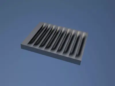 Louvers for technical application such as air vents 3D model