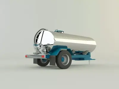 Tractor water trailer 3D model