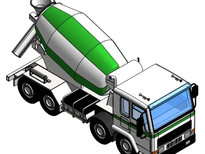 Concrete Mixer Truck-03 3D model