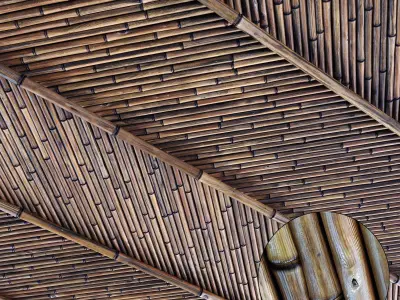 Ceiling bamboo branch low n5 3D model