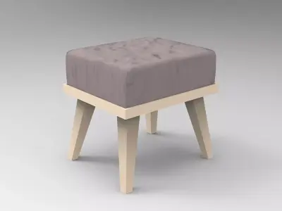 Roni Stool Low-poly 3D model