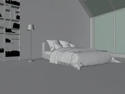 Modern Bedroom 3D model shop