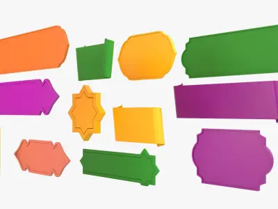 Islamic Frames Set 3D model