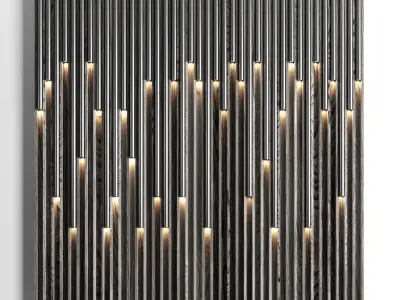 Wooden led panels 2 3D model