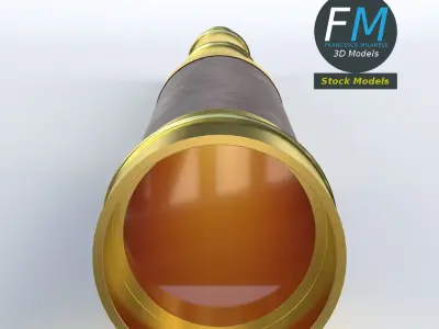 Spyglass telescope 3D model