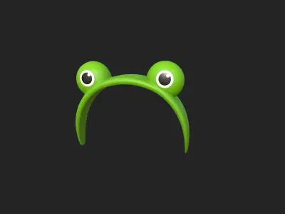 Headband002 Frog Headband 3D model