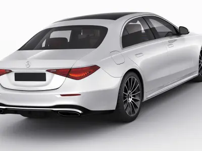 Mercedes-Benz S-class 2021 AMG-line LWB and SWB 3D model