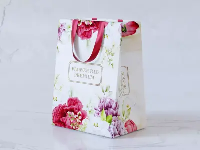 Flower Paper Bag 3D model