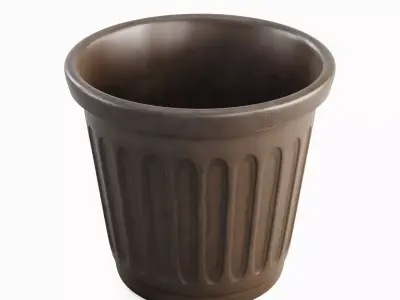 Plastic Flowerpot Pack 3D Model Collection