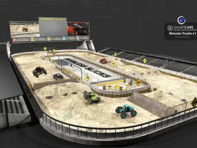SMARTCARS AI Monster Truck Simulations v1 3D model