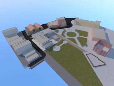 ARCHITECTURAL MUSEUM for Archicad with plans obj and fbx  3D model