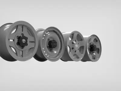 TOYOTA SERIES 80 WHEEL PACK 3D model