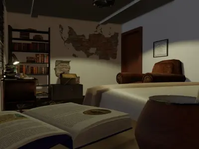 Gregory Samsas room Low-poly 3D model