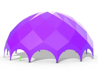 Solid Triangulated Dome Structure v2  3D model