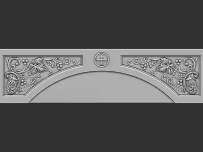 church furniture-cover altar grapevine 3D model