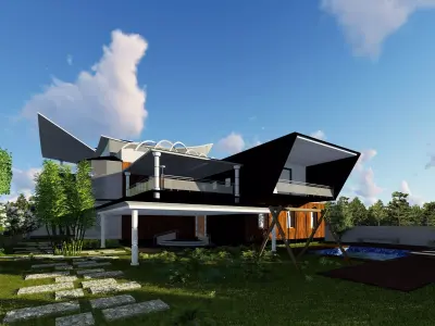 Modern Bungalow  3D model