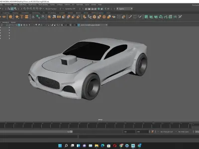 Concept 3d Car Model low poly and High Poly 3D model